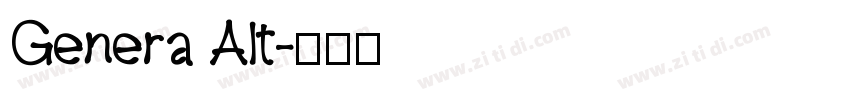 Genera Alt字体转换